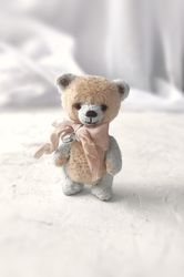 cute  miniature teddy bear in the box 2.36"(6cm)