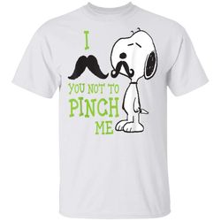 peanuts snoopy i mustache you not to pinch me t-shirt