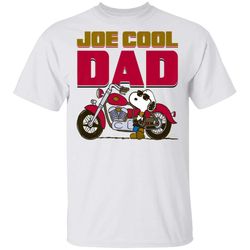 peanuts snoopy joe cool dad motorcycle t-shirt