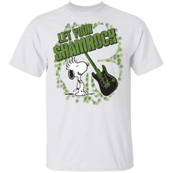 peanuts snoopy let your shamrock t-shirt
