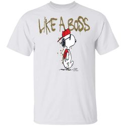 peanuts snoopy like a boss t-shirt