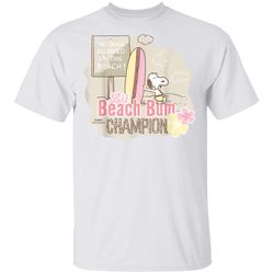 peanuts snoopy lil beach bum champion t-shirt
