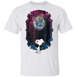 peanuts snoopy space earth balloon t-shirt
