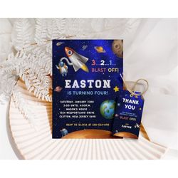 space birthday invitation planets rocket astronaut invitation galaxy party themed blast off invitation aerospace invitat