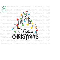 magic castle christmas svg, castle christmas light svg png, xmas svg, sleigh svg, holiday season svg