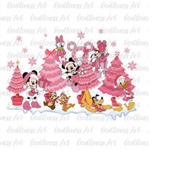 merry christmas png, pink christmas tree png, christmas squad png, christmas mouse and friends, pink christmas png, xmas