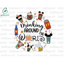drinking around the world christmas svg png, christmas squad svg, holiday season svg, christmas drinks svg