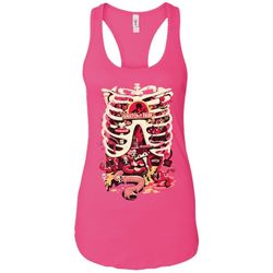 rick and morty anatomy park skeleton women tank