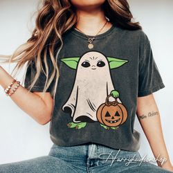 comfort colors star wars baby yoda halloween shirt png, vintage halloween shirt png, disney halloween shirt png, disney