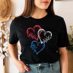 red white blue heart shirt png, fourth of july t-shirt png, usa flag tshirt png, independence day, american flag shirt p