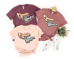 retro cousin crew shirt png, matching cousin shirt pngs, vintage cousin squad, family cousin gifts, beach cousin vacatio