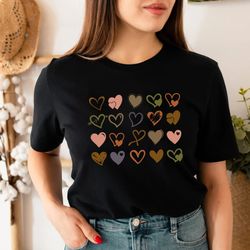 skin tone hearts shirt png, equality shirt png, diversity shirt png, kindness shirt png, anti racism, racial equality te