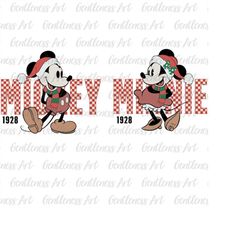 christmas mouse and friends, merry christmas red checked svg png, christmas squad svg, christmas friends svg, holiday se
