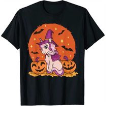 cute kids witch unicorn girls halloween png