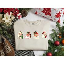 retro santa christmas sweatshirt, merry christmas santa shirt, santa claus sweater, christmas gifts, funny christmas che