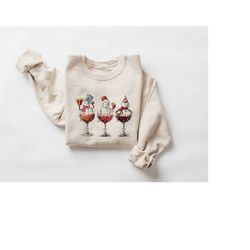 christmas wines sweatshirt, christmas cocktails sweater, merry christmas shirt, christmas snowman drinks shirt, christma