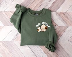 stay spooky sweatshirt png, halloween sweatshirt png,retro stay spooky pocket tee,cute halloween shirt png,halloween shi