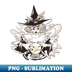 witch crystal ball - decorative sublimation png file - transform your sublimation creations