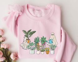 ghost plant sweatshirt png, halloween plant lady sweatshirt png, gardening sweatshirt png gift, crazy plant lady,hallowe
