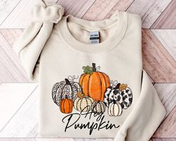 hey pumpkin sweatshirt png, halloween sweatshirt png, halloween sweater, 2023 halloween, retro spooky season, pumpkin sw