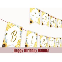 bee birthday banner first bee day banner 1st bee day decoration bee bunting decor first bee day flag happy bee garland i
