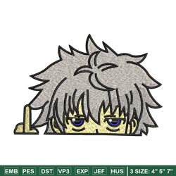 killua bored embroidery design, hunter x hunter embroidery, embroidery file, logo design, logo shirt, digital download.