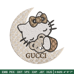 kitty gucci embroidery design, gucci embroidery, embroidery file, logo shirt, sport embroidery, digital download.