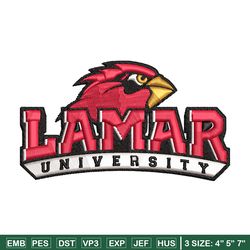 lamar cardinals embroidery design, lamar cardinals embroidery, logo sport, sport embroidery, ncaa embroidery.