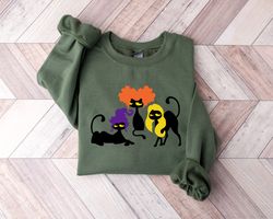 halloween cat sweatshirt png, black cat crewneck, spooky season, cat lovers shirt png, halloween cat shirt png, ghost bl