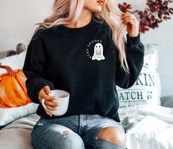 halloween boo ghost stay spooky sweatshirt png, retro halloween pocket tee, halloween shirt png pngfor women, spooky sea