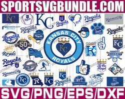 bundle 37 files kansas city royals baseball team svg, kansas city royals svg, mlb team  svg, mlb svg, png, dxf, eps, jpg