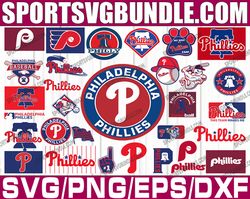 bundle 30 files philadelphia phillies baseball team svg, philadelphia phillies svg, mlb team  svg, mlb svg, png, dxf