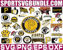 bundle 32 files pittsburgh pirates baseball team svg, pittsburgh pirates svg, mlb team  svg, mlb svg, png, dxf, eps, jpg
