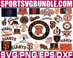 bundle 36 files san francisco giants baseball team svg, san francisco giants svg, mlb team  svg, mlb svg, png, dxf, eps