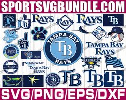 bundle 27 files tampa bay rays baseball team svg, tampa bay rays svg, mlb team  svg, mlb svg, png, dxf, eps, jpg