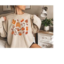 fall doodles sweater, fall elements sweatshirt, tis the season shirt, fall season shirt, fall elements sweatshirt, thank