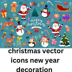 christmas svg vector icons new year decoration illustration clip art logo template , t-shirt svg design, cap svg design