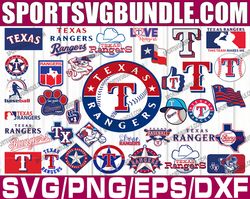 bundle 37 files texas rangers baseball team svg, texas rangers svg, mlb team  svg, mlb svg, png, dxf, eps, jpg