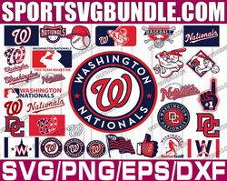 bundle 32 files washington nationals baseball team svg, washington nationals svg, mlb team  svg, mlb svg, png, dxf, eps