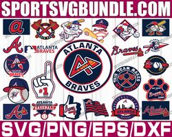 bundle 22 files atlanta braves baseball team svg, atlanta braves svg,mlb team  svg, mlb svg, png, dxf, eps, jpg