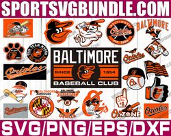 bundle 23 files baltimore orioles baseball team svg, baltimore orioles svg, mlb team  svg, mlb svg, png, dxf, eps, jpg,