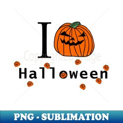I Love Pumpkin Halloween and Mini Horror Pumpkins - Retro PNG Sublimation Digital Download - Create with Confidence