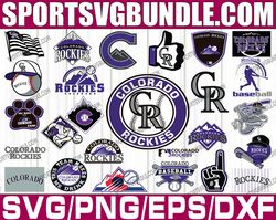 bundle 25 files colorado rockies  baseball team svg, colorado rockies svg, mlb team  svg, mlb svg, png, dxf, eps, jpg