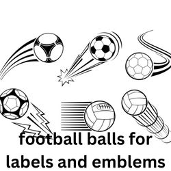 football balls for labels and emblems art logo template , t-shirt svg design, cap svg design , svg sticker download