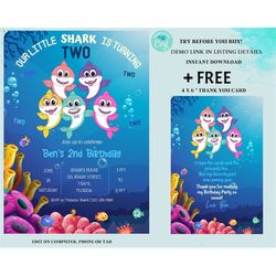 baby shark birthday invitation, baby shark invitation for boy, baby shark birthday theme, baby shark birthday, baby shar