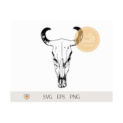 bull skull #6 svg, cow skull svg, png