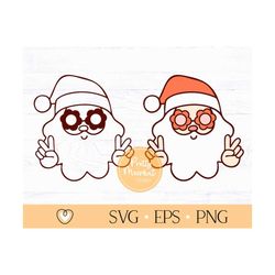 Groovy Santa svg, Groovy Christmas svg, Santa Claus svg, Png