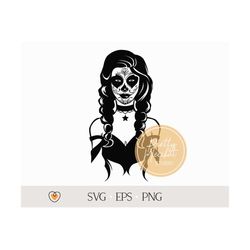 sugar skull girl svg, sugar skull woman svg, png files