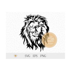 lion #2 svg, lion face svg, png files