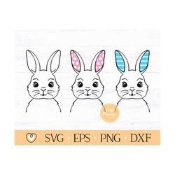 bunny svg, easter bunny svg, bunny face svg, rabbit svg, png file